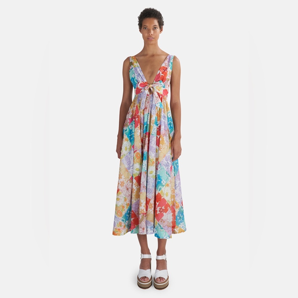 Zimmerman Bells tie front maxi